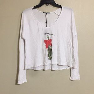 Wildfox Christmas Mistletoe Long Sleeve Top Small